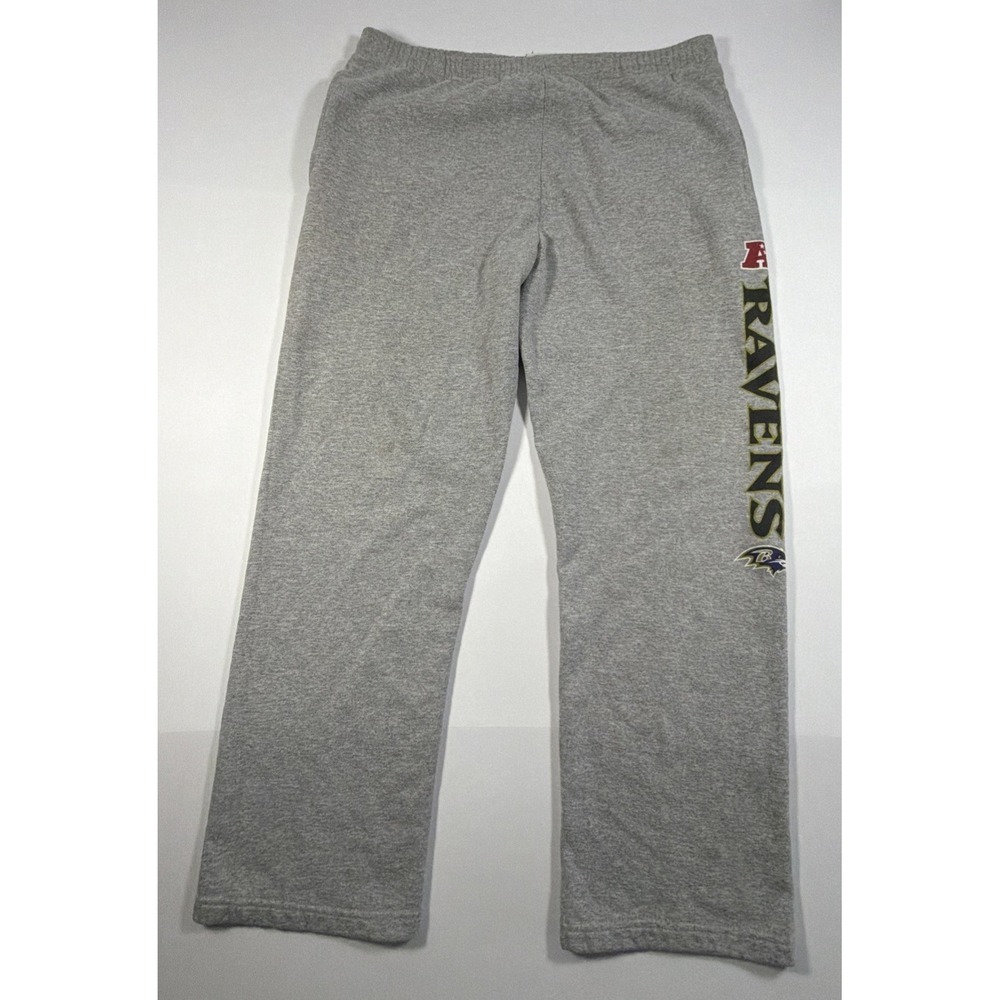 Baltimore Ravens Pants Mens L Gray NFL Football Fleece Team Sweatpants